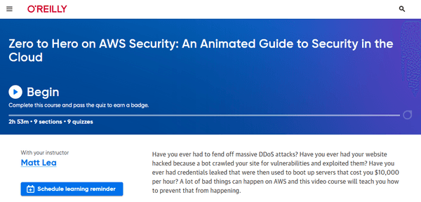 OReillys Course Screen Shot
